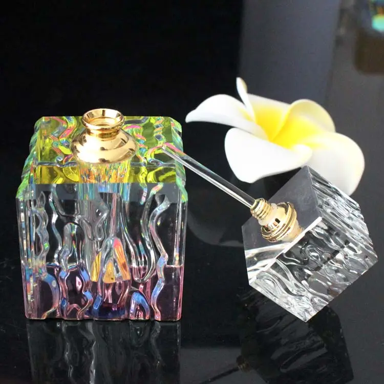 Square newest design crystal perfume bottle with high quality