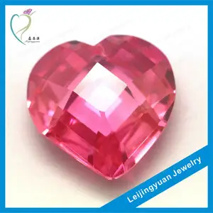 Synthetic Genuine Heart Shaped Ruby Gem Stone