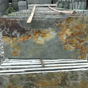 Gạch Lát Sàn Màu Xanh Lá Cây Rusty Slate Để Lát Ngoài