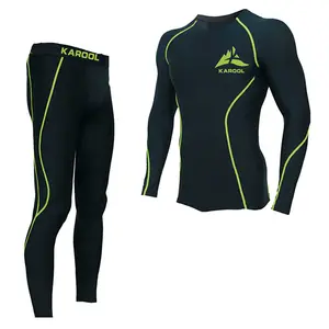 Tùy Chỉnh Dài Tay Áo Và Quần Bán Buôn Nén Set Nhanh Khô Men Compression Suit