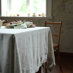 100% पत्थर धोया हुआ लिनन टेबल कपड़े, 100% सन टेबल लिनन - Product Image 5