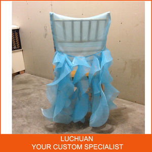 Cubierta de Organza para sillas, decoración personalizada para eventos de boda - Product Image 6