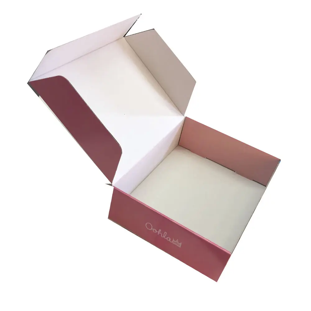 Розовое золото индивидуальный дизайн печать Складная доставка бумажная упаковка для одежды подарочная коробка