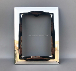 Demir Nikel Kaplama Parlak Koyu Gümüş Renkli Fotoğraf Çerçevesi, Gümüş Altın, 4x6 "5x7" 6x8 "8x10" - Product Image 4