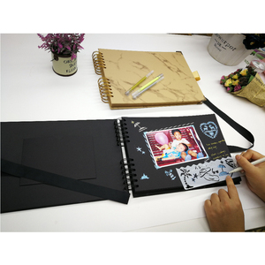 Nero Copertina Rigida FAI DA TE Moderna 12x12 Sprial Scrapbook <span class=keywords><strong>Album</strong></span> di Foto Con 4x6 Finestra - Product Image 4