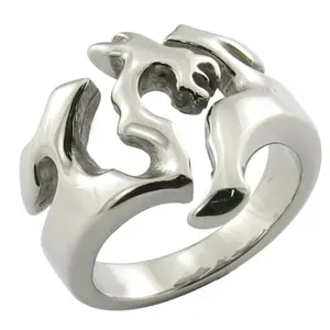 Fashion jewelry punk style styling stainless steel ring