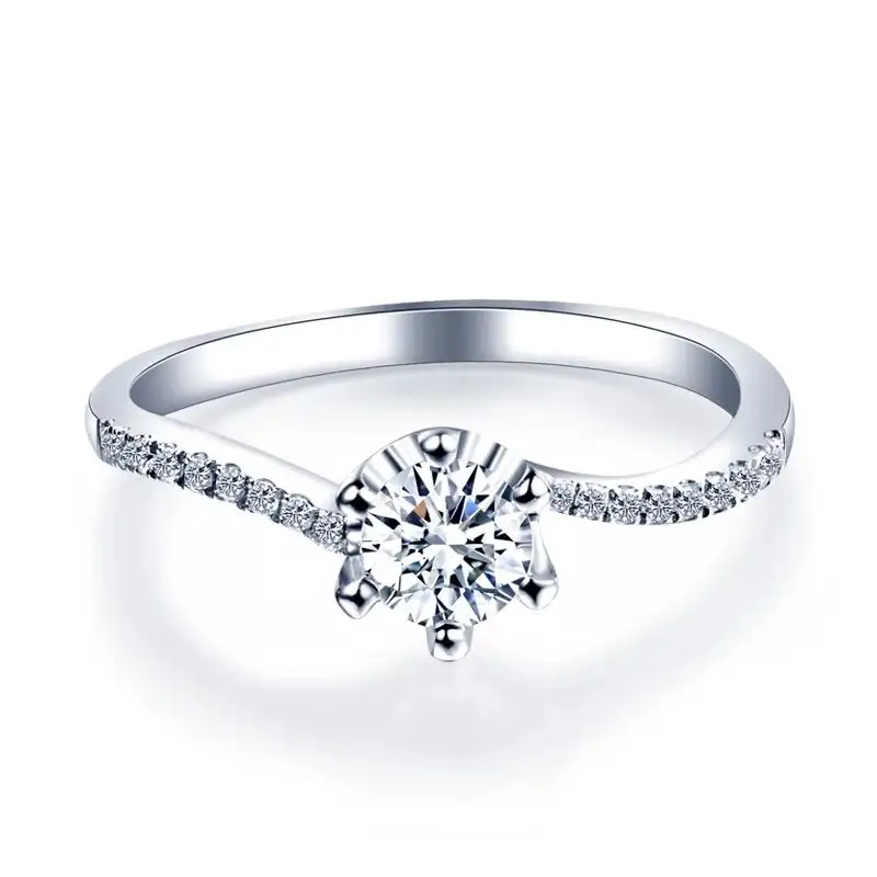Bague en diamant synthétique, momanite, bijou personnalisé de 8mm, anneau en or 14k