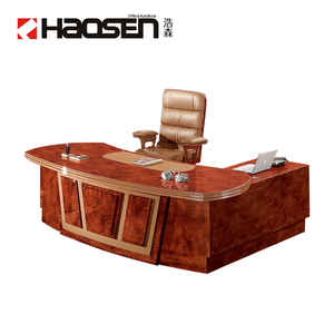 Rolls 6831 Latest Comfortable <strong>Walnut</strong> Luxury High Class Table Office Wooden Executive Office <strong>Desk</strong> - Product Image 2