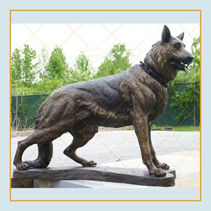 Sculpture <span class=keywords><strong>d</strong></span>'animal en bronze <span class=keywords><strong>d</strong></span>écorative <span class=keywords><strong>d</strong></span>'extérieur, taille réelle, chien berger <span class=keywords><strong>allemand</strong></span> en bronze - Product Image 5
