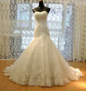 Vestido de casamento luxuoso personalizado, vestido de casamento sereia de alta qualidade com renda on291 2023