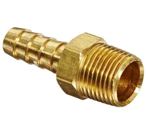 Adaptateur de raccord de tuyau en laiton 3/8 "Barb x 3/8" NPT tuyau mâle