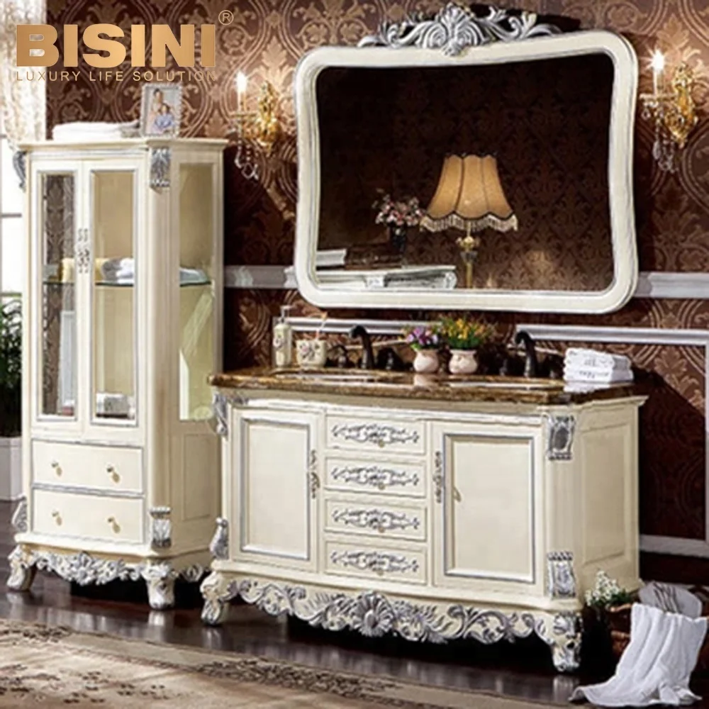 Bisini в европейском стиле, лидер продаж зеркальный шкаф из твердой древесины для ванной комнаты мебель/красивые высокое качество ванная комната кабинет-BF07-10012