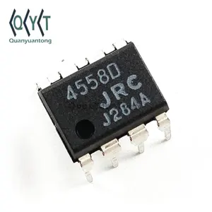 ใหม่ Original JRC4558 IC 4558 IC 4558D NJM4558D NJM4558DD วงจรรวม2ช่องเครื่องขยายเสียง AMP IC OPAMP DIP8