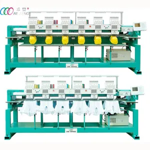 HeFeng Industrial Six Heads Máquina de bordado tubular de doce agujas para gorra/camisa - Product Image 1
