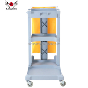 Carrello Multiuso in Plastica a 4 Ruote con Capacità di 68 kg per Uso Alberghiero, Ospedaliero e Pulizie - Carrello per la Pulizia - Product Image 6