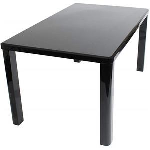 Personalizzazione del prezzo promozionale semplice <span class=keywords><strong>tavolo</strong></span> da pranzo <span class=keywords><strong>laccato</strong></span> <span class=keywords><strong>nero</strong></span> in legno lucido per appartamento - Product Image 1