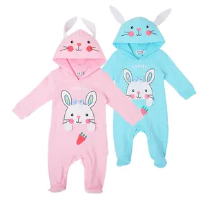 Infant Long Sleeved Jumpsuit Hooded And Crawling Baby Onesie Bodysuit Boy Baby Rompers Wear Coats Newborn Winter Clothes