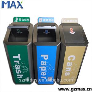 A prueba de herrumbre Lixo grande al aire libre colector polvo bin color códigos para contenedores de residuos - Product Image 6