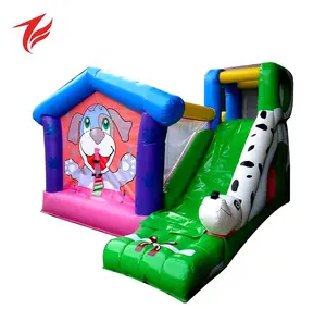 Cheap price inflatable dog bounce house bouncy castle with slides