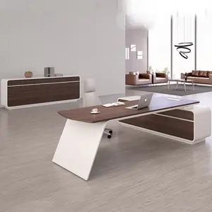 Modern Chairman Furniture MDF Veneer Table Office CEO Desk Luxury L Shaped Office Desk Office Furniture
