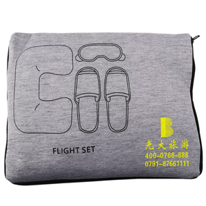 Chất Lượng Cao Hàng Không Tiện Nghi Du Lịch Kit Thiết Lập Phong Cách Mới Nhẹ nhàng PVC Đổ Xô Dép Mặt Nạ Mắt Earplog Ba Trong Một Du Lịch Kit - Product Image 2