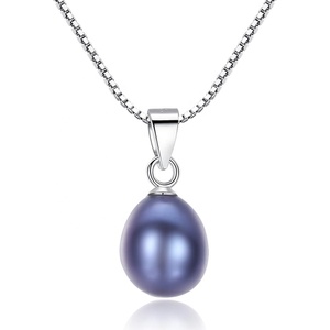 CZCITY Fashion <span class=keywords><strong>collana</strong></span> di perle singole minimaliste in argento 925 con ciondolo donna carino - Product Image 1