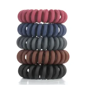 B514 Frosted Telefoon Wire Cord Gum Hair Tie Meisjes Elastische Haarband Armband Elastische Paardenstaart Houder