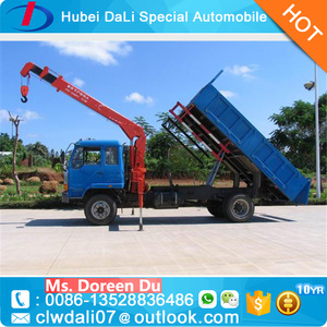 Dongfeng 8 טון משאית אשפה מנוף משאית רכוב עם 2.5 טון מנוף - Product Image 3