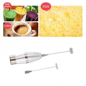 Mousseur à lait électrique portatif à piles avec 2 têtes pour café, latte et lait - Product Image 6