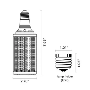 50 watt Led mısır ampul küçük boy yüksek güç 80W 100W 150W Led sokak lambası ampul E39 E40