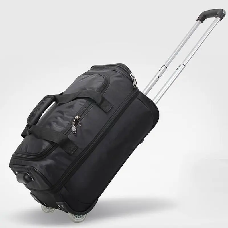 यात्रा ट्रॉली बैग केबिन हाथ सामान 20 "40L 22" इंच 50L रोलिंग पहियों पर Duffle निविड़ अंधकार ऑक्सफोर्ड सूटकेस