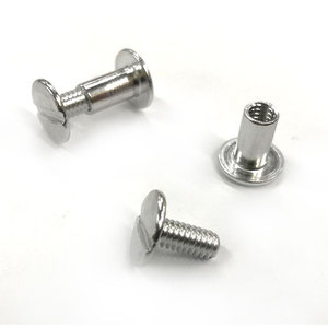 Échantillon gratuit En Acier Inoxydable Oxyde Noir Ensemble de Fixation de Livre Chicago Vis - Product Image 2