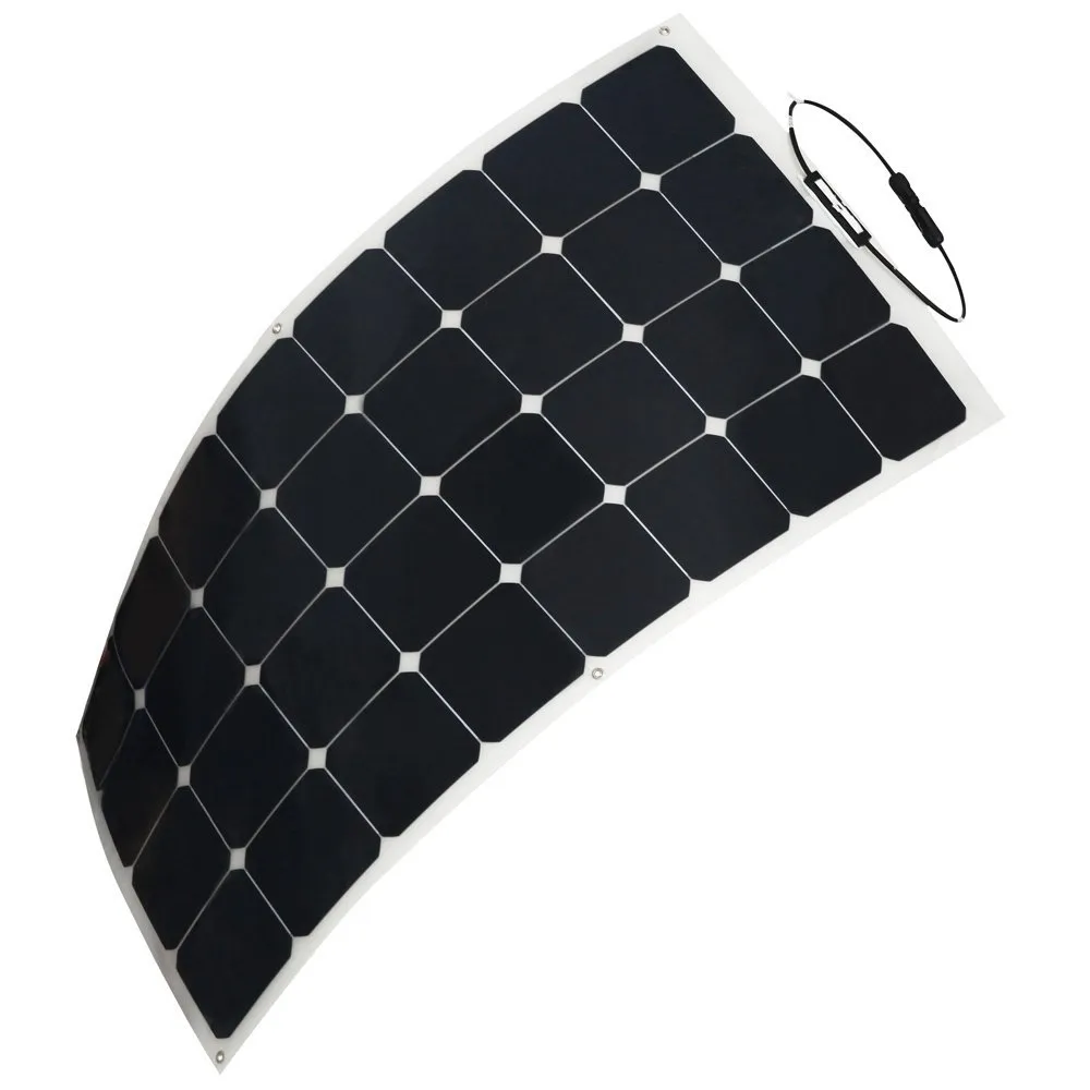 130w flexible foldable USA sunpower solar panel lightweight