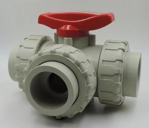 할인 공장 가격 놀라운 품질 플라스틱 <span class=keywords><strong>pvc</strong></span> 3 웨이 볼 밸브 - Product Image 3