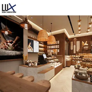 Mostrador de exhibición de nuevo diseño personalizado LUX para escaparates de muebles interiores de panadería - Product Image 1