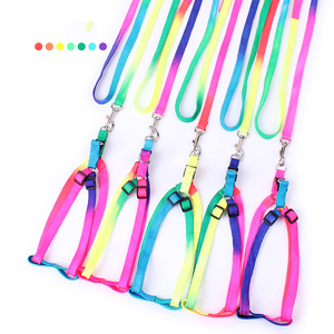 Cina di Yiwu Prodotti Per Animali Domestici Fornitore All'ingrosso Rotondo/Piatto Durevole Cinghia di Nylon Arcobaleno Colore Guinzaglio Del Cane Con Cablaggio Multi Colori - Product Image 5
