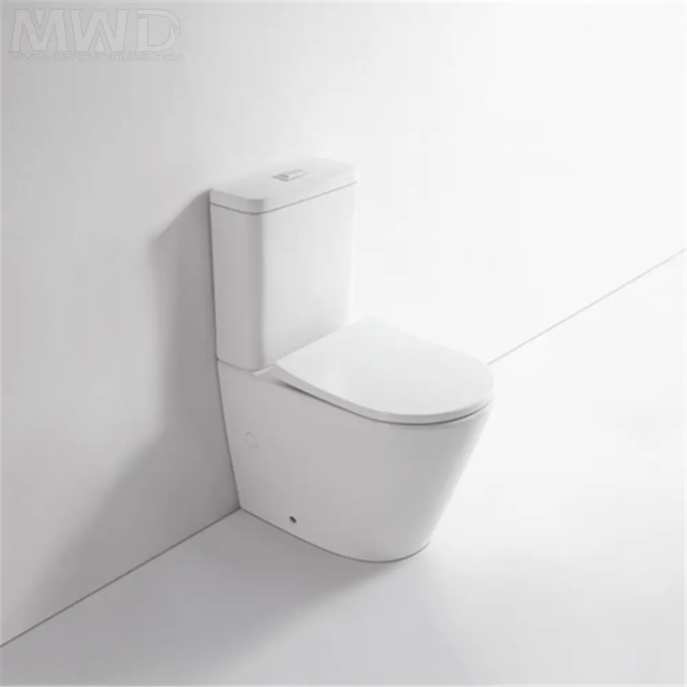 Moderne stil australian standard badezimmer sanitär P-falle keramik randlose zwei stück wc