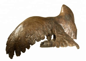 Al aire libre parque famoso tallado artesanía de Metal de la vida Animal de tamaño de bronce Hawk escultura - Product Image 4