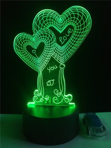 2017 Productos al por Mayor <span class=keywords><strong>de</strong></span> San Valentín romántico regalo la noche LLEVO La Lampara <span class=keywords><strong>de</strong></span> Luces <span class=keywords><strong>de</strong></span> la noche 3d - Product Image 3