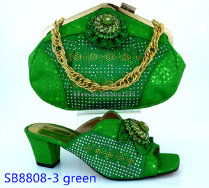 Set di <span class=keywords><strong>scarpe</strong></span> e borse africane con <span class=keywords><strong>tacco</strong></span> <span class=keywords><strong>basso</strong></span> con perline e <span class=keywords><strong>scarpe</strong></span> e borse abbinate italiane per le donne - Product Image 5