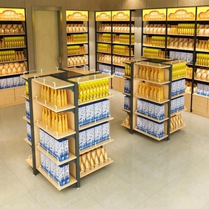Estanterías de Supermercado, Estantes de Exhibición de Madera y Metal, Estante de Almacenamiento de Madera, Estantes <span class=keywords><strong>Flotantes</strong></span> de Madera - Product Image 3