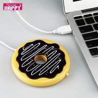 Chauffe-tasse USB portable électrique en forme de mini-beignet, nouveauté directe usine, en stock