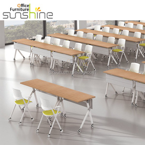 Bureau de formation scolaire moderne <span class=keywords><strong>Table</strong></span> de bureau pliable avec roue mobile <span class=keywords><strong>Table</strong></span> de bureau pliante - Product Image 6