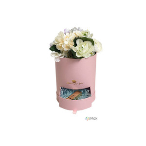 Emballage en papier pour échantillons, boîtes à <span class=keywords><strong>fleurs</strong></span> rondes en papier personnalisées, vente en gros, 20 pièces - Product Image 3