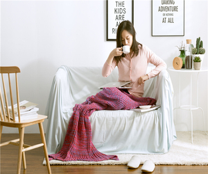 Grande couverture tricotée <span class=keywords><strong>sirène</strong></span> coréenne, <span class=keywords><strong>Plaid</strong></span> en coton, vente en gros, collection - Product Image 3