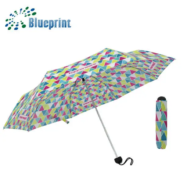 pequeño tamaño completo logotipo personalizado 3 pliegues paraguas baratos costo para la promoción