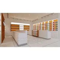 Retail high end ponsel display showcase ponsel desain interior toko kontra