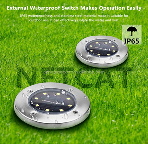 2018 nuevo diseño energía solar Solar energía luces de <span class=keywords><strong>tierra</strong></span> camino del jardín al aire libre luces en <span class=keywords><strong>tierra</strong></span> con 8 LED - Product Image 3