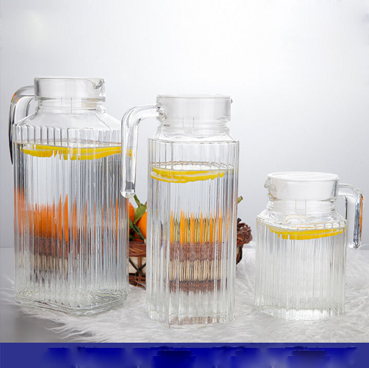 Stripes Decorates Juice Glass Mug Water Glass Jug