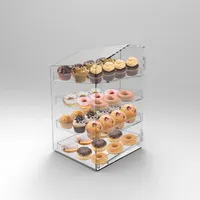 Grote Helder Acryl Bakkerij Vitrine, 4 Lade Donuts Muffins Cafes